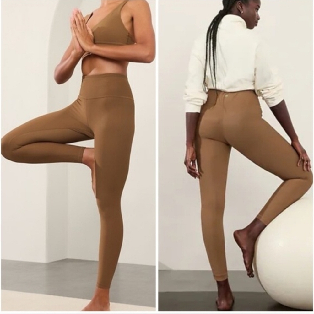 Athleta Elation‎ Rib Tight Legging In Walnut Brown Size XS
